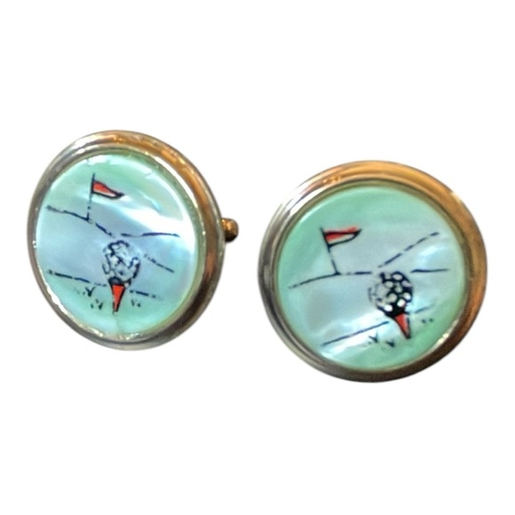 Golf Tee cufflinks - Picture 2 of 4
